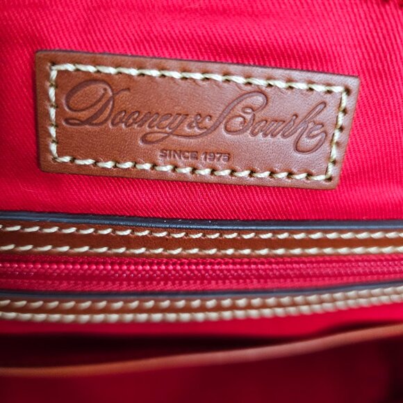 NWT DOONEY & BOURKE Tmoro Tote Bag DARK BROWN & COGNAC Leather Shopper Handbag - Picture 9 of 12